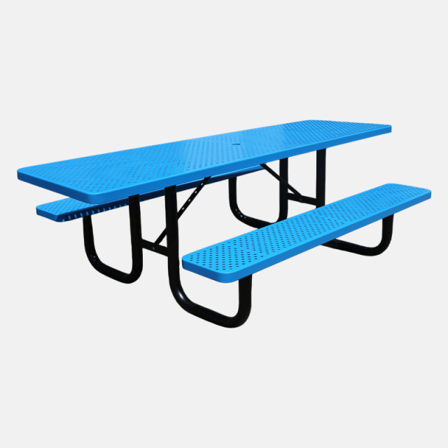 Commercial ADA Picnic Table - 8 Foot Heavy-Duty Blue Steel Design