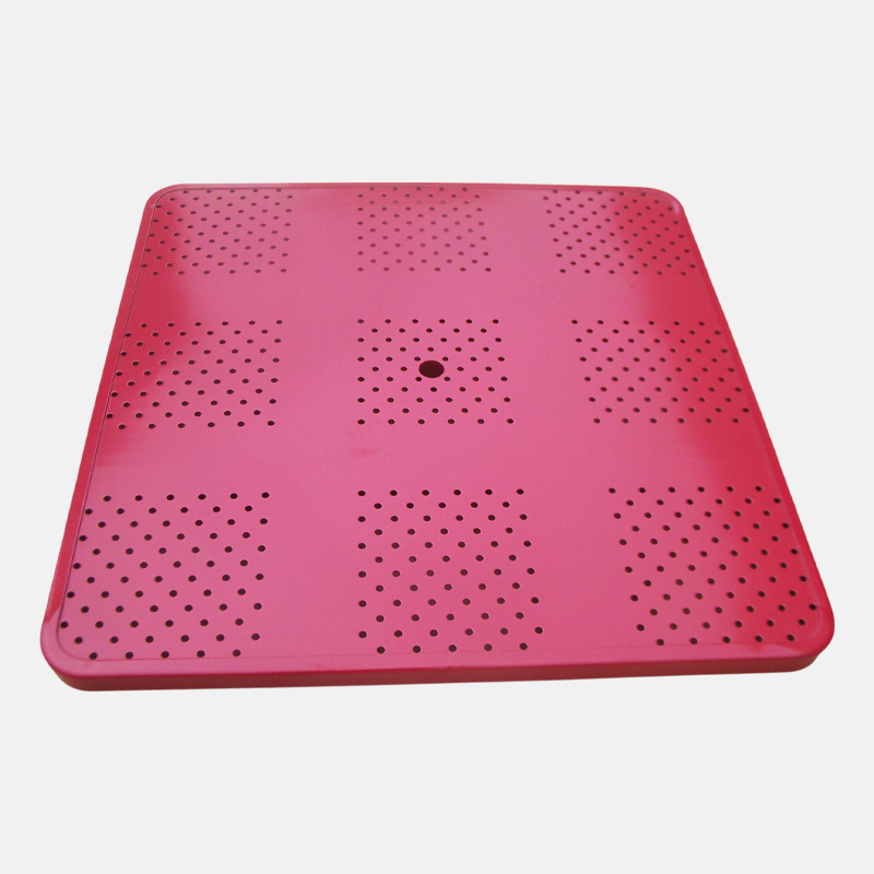 Commercial Outdoor Dining Set - Red Square Metal Picnic Table