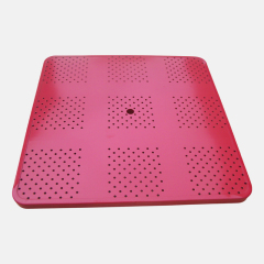 Commercial Outdoor Dining Set - Red Square Metal Picnic Table