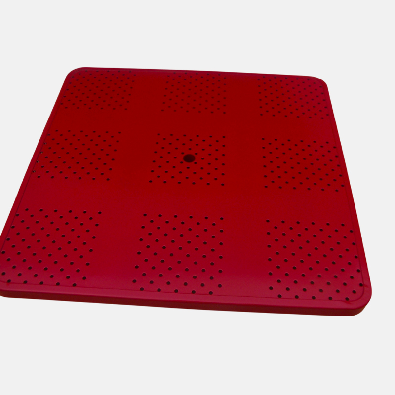 Commercial Outdoor Dining Set - Red Square Metal Picnic Table