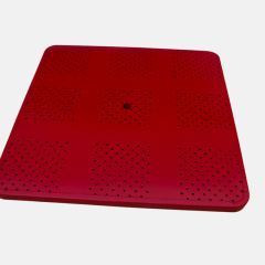 Commercial Outdoor Dining Set - Red Square Metal Picnic Table