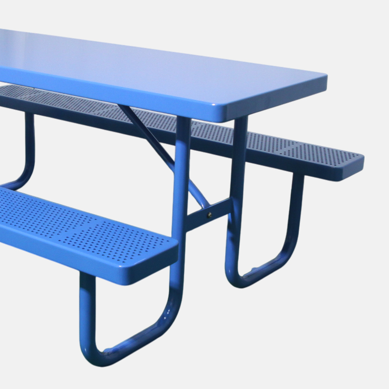 Rectangular Metal Mesh Picnic Tables Outdoor Durable Arlau
