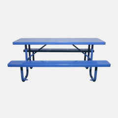 Rectangular Metal Mesh Picnic Tables Outdoor Durable Arlau