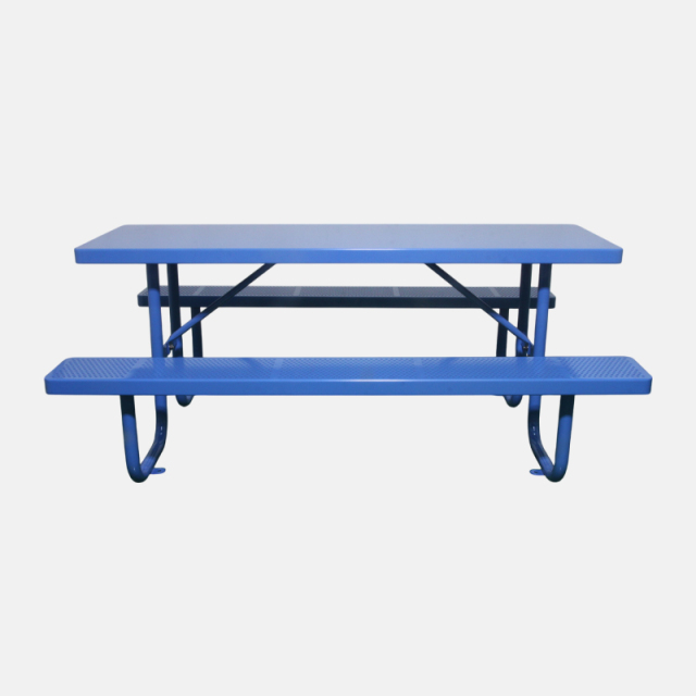 Rectangular Metal Mesh Picnic Tables Outdoor Durable Arlau