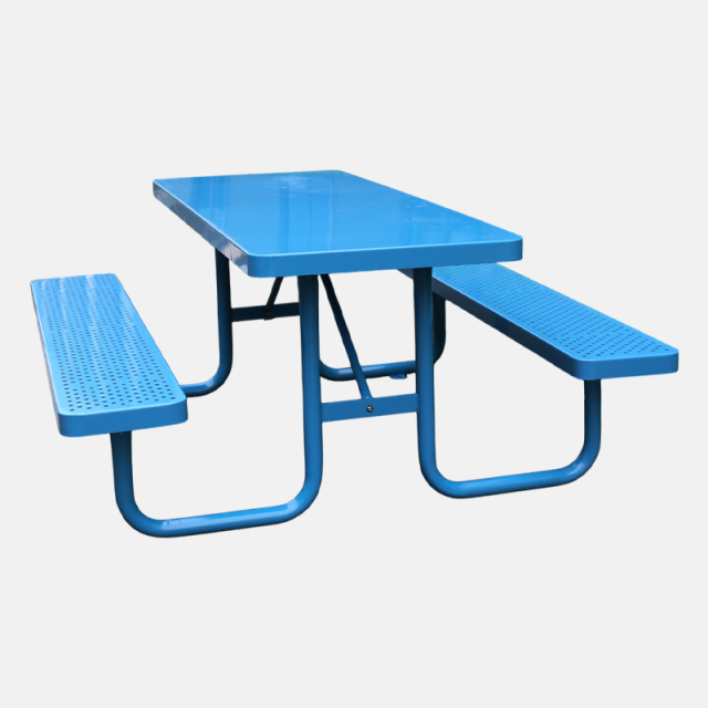 Rectangular Metal Mesh Picnic Tables Outdoor Durable Arlau