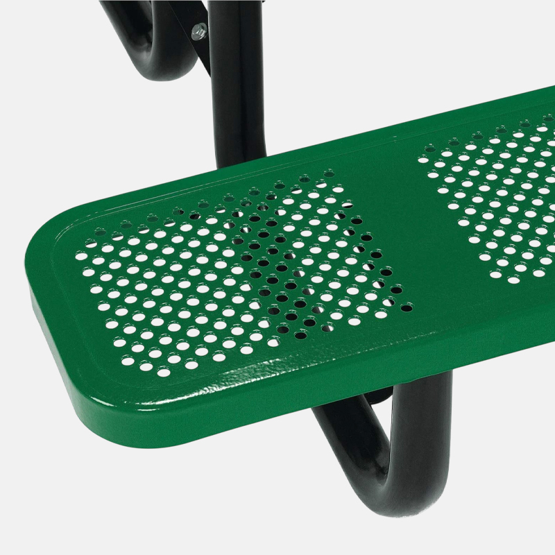 8-Foot Green Picnic Table - Double-Sided Heavy Duty Commercial Grade