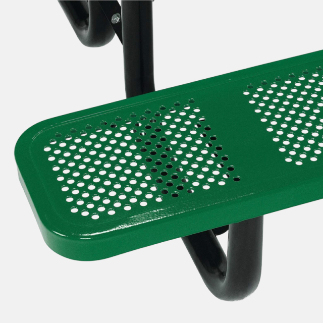 8-Foot Green Picnic Table - Double-Sided Heavy Duty Commercial Grade