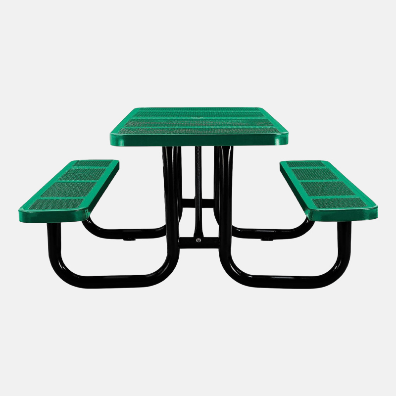 8-Foot Green Picnic Table - Double-Sided Heavy Duty Commercial Grade