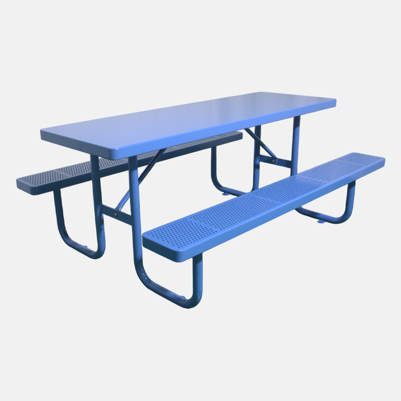 Rectangular Metal Mesh Picnic Tables Outdoor Durable Arlau
