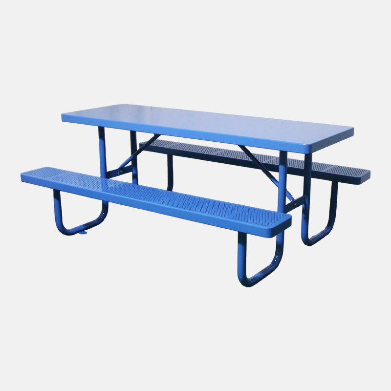 Rectangular Metal Mesh Picnic Tables Outdoor Durable Arlau