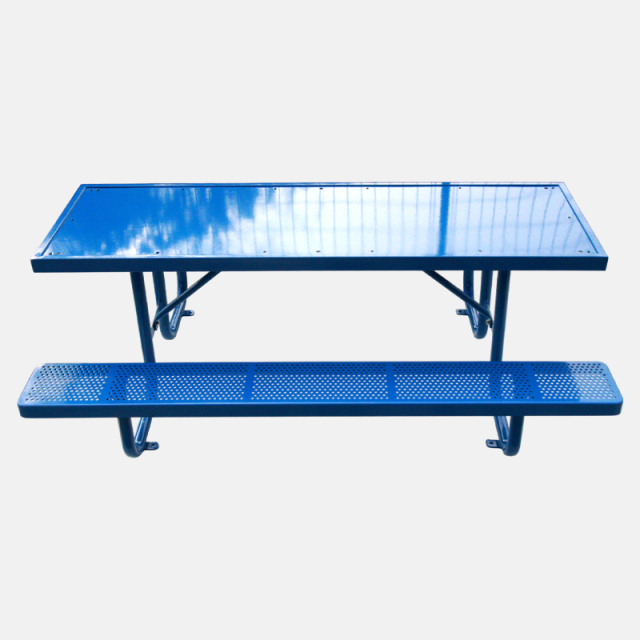 Thermoplastic Picnic Table - Metal Mesh Outdoor Bench