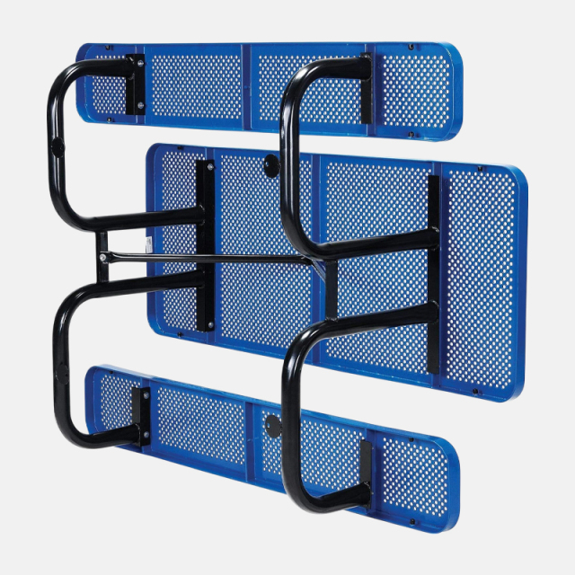 8ft Thermoplastic Picnic Table - Blue Commercial Park Furniture