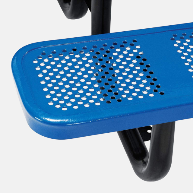 8ft Thermoplastic Picnic Table - Blue Commercial Park Furniture