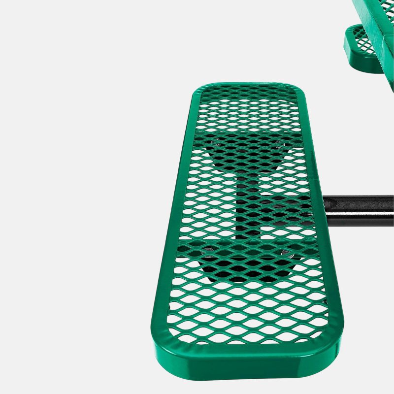 Green 46-Inch ADA Square In-Ground Picnic Table - Arlau