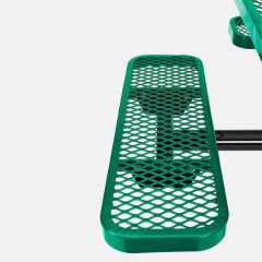 Green 46-Inch ADA Square In-Ground Picnic Table - Arlau