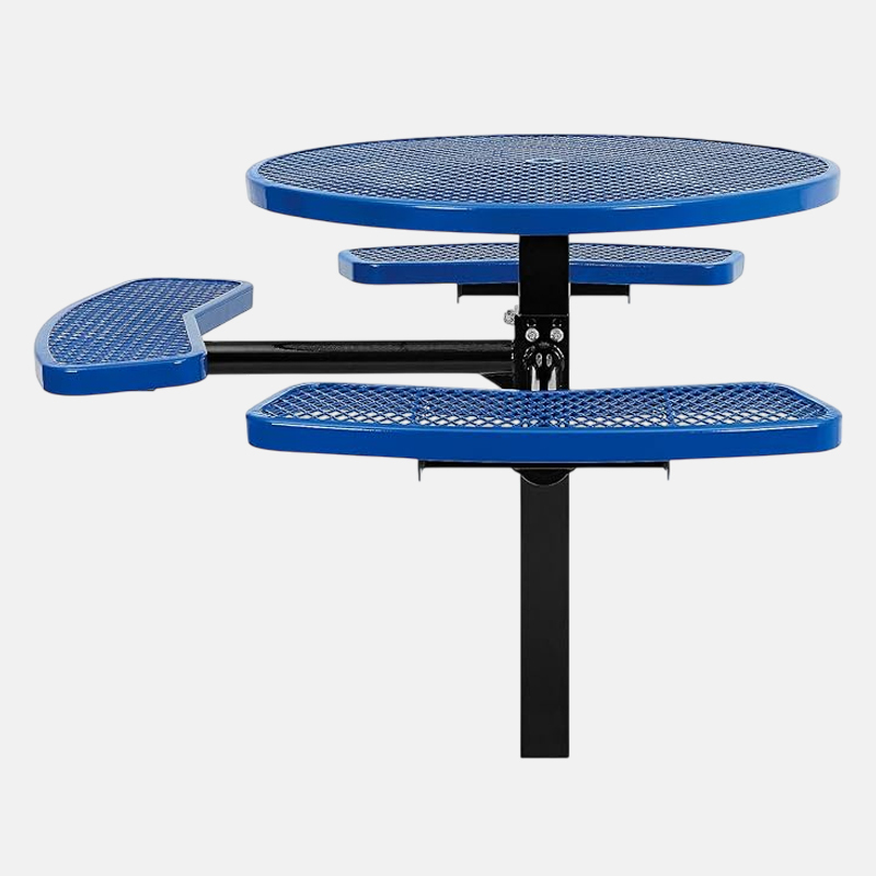 ADA Picnic Table - 46 Inch Blue Wheelchair Accessible
