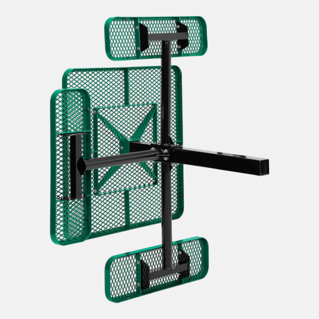 Green 46-Inch ADA Square In-Ground Picnic Table - Arlau