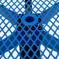 Blue Heavy-Duty Metal Mesh Picnic Table with Benches - Arlau