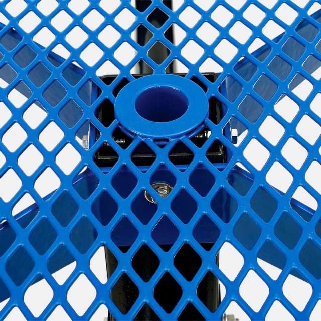 Blue Heavy-Duty Metal Mesh Picnic Table with Benches - Arlau
