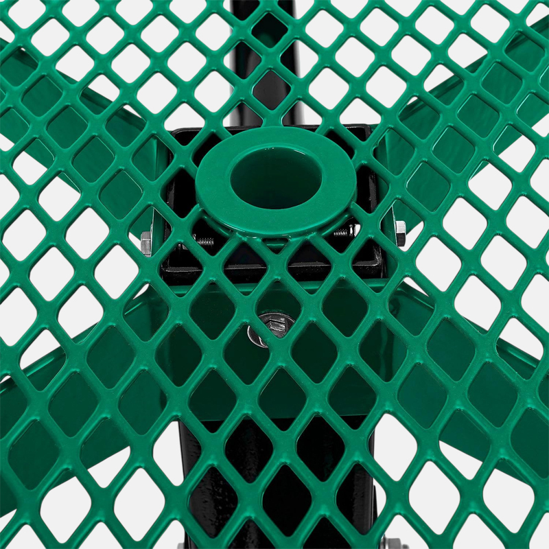 Green 46-Inch ADA Square In-Ground Picnic Table - Arlau