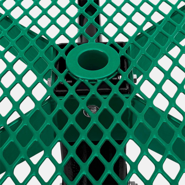 Green 46-Inch ADA Square In-Ground Picnic Table - Arlau