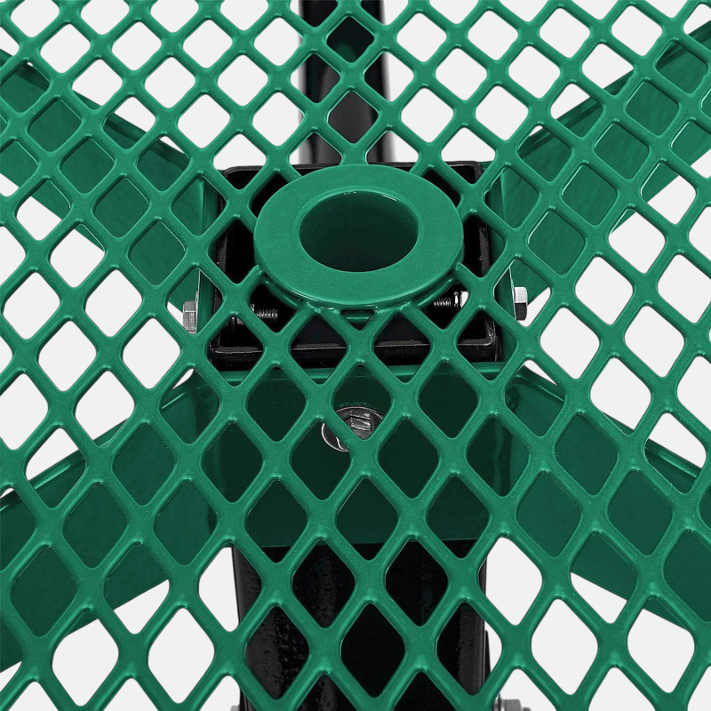 46-Inch Round Green ADA Quick-Ship Picnic Table - Arlau