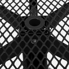 46-Inch Black Round ADA Picnic Table Outdoor Wheelchair Seating