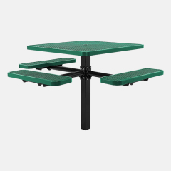 Green 46-Inch ADA Square In-Ground Picnic Table - Arlau