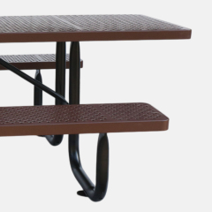 Brown ADA Wheelchair Accessible Picnic Table - 8ft Commercial