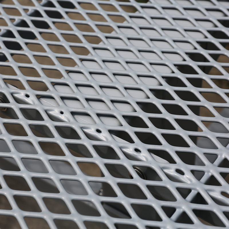 46-Inch Round Gray Commercial Picnic Table with Thermoplastic Coating