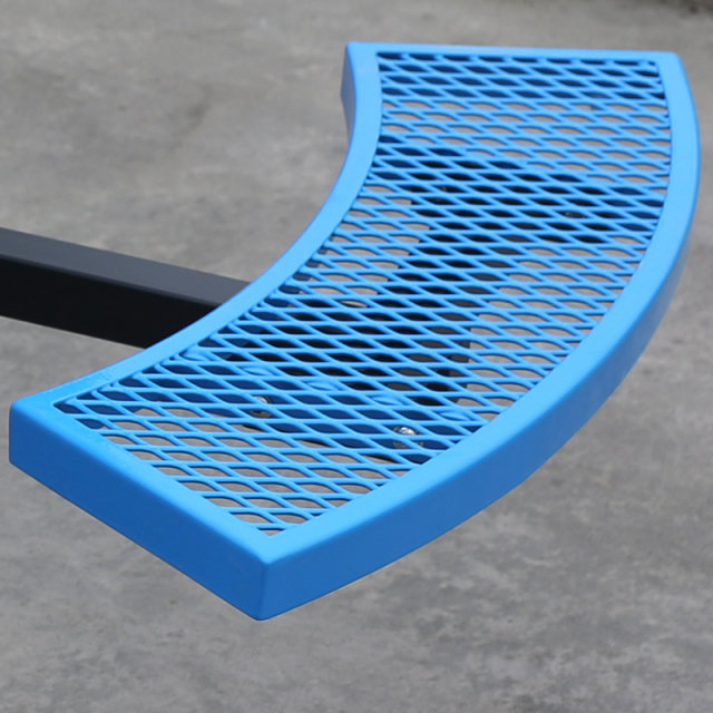 Blue Picnic Table 46" Round – Commercial Grade Outdoor Bench