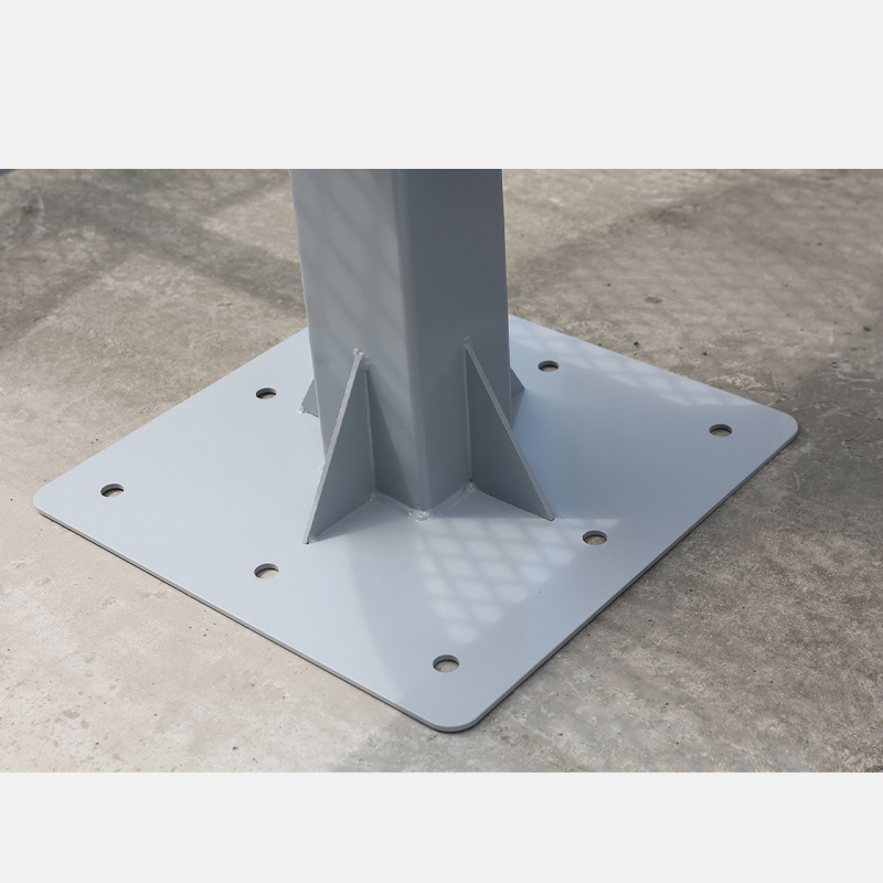46-Inch Round Gray Commercial Picnic Table with Thermoplastic Coating