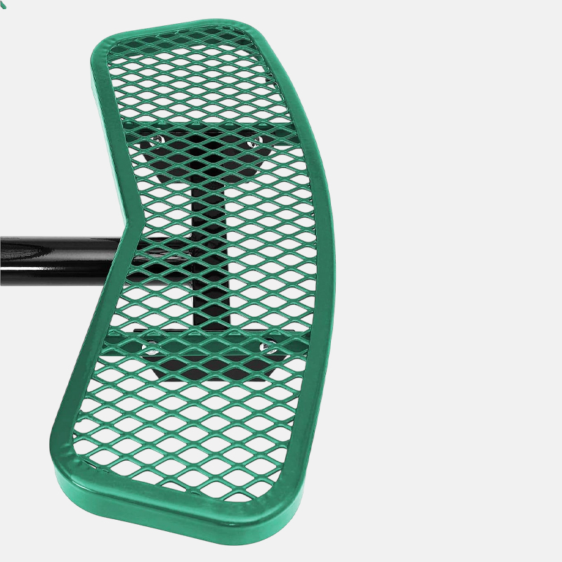 46-Inch Green ADA-Compliant Vandal-Resistant Picnic Table - Arlau