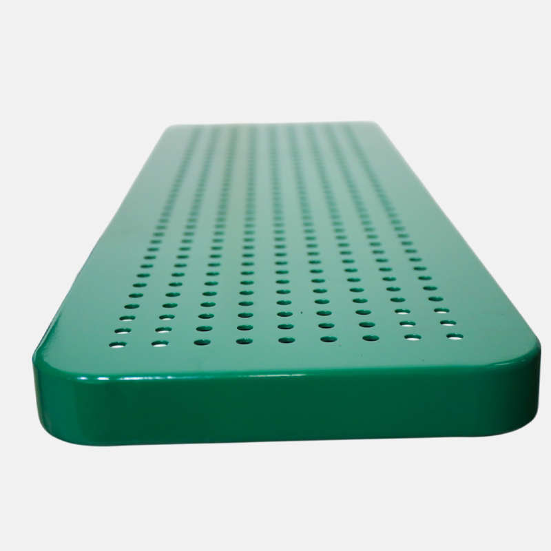 Square Perforated Steel Picnic Table - Heavy-Duty Commercial Seating