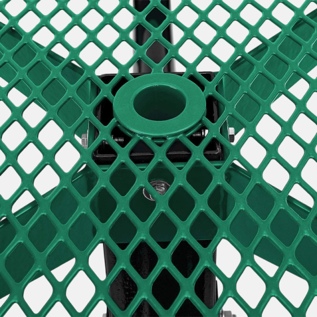 46-Inch Green ADA-Compliant Vandal-Resistant Picnic Table - Arlau