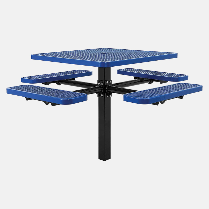 46-inch Square In-Ground Commercial Picnic Table Arlau