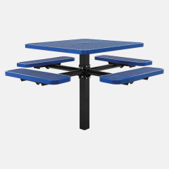 46-inch Square In-Ground Commercial Picnic Table Arlau