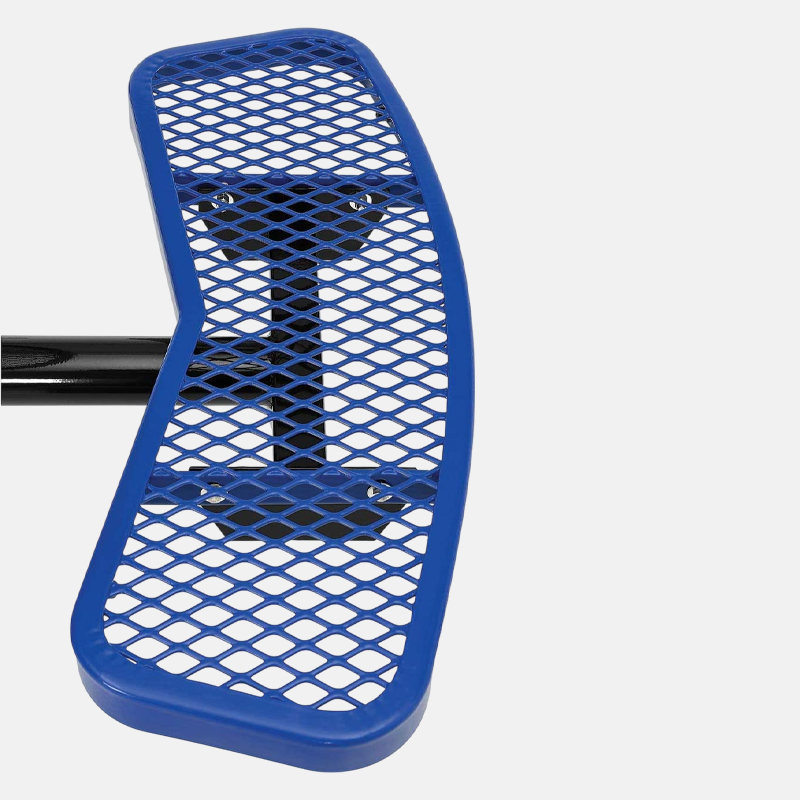 Vandal-Resistant Picnic Table - 46" Blue Plastisol Coated - yalau
