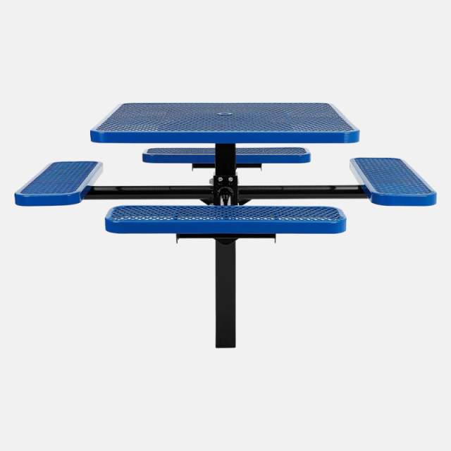 46-inch Square In-Ground Commercial Picnic Table Arlau