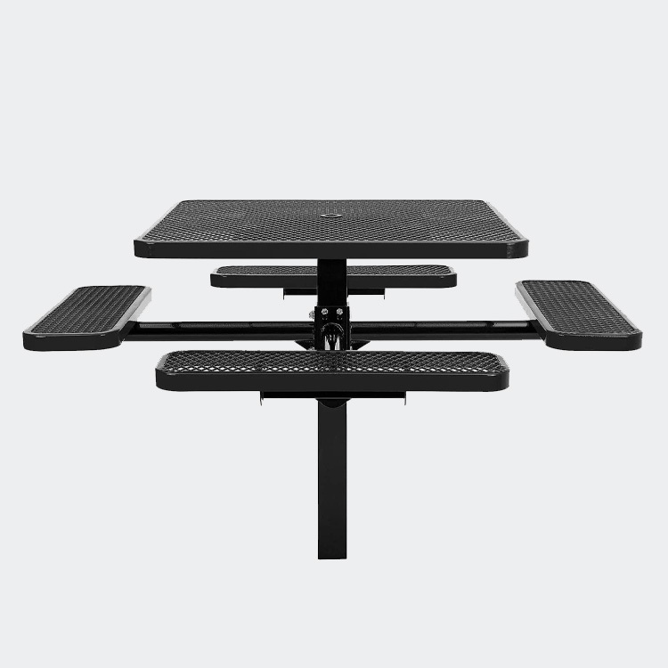46-Inch Square ADA Single-Post Picnic Table - 1000lb Capacity Arlau