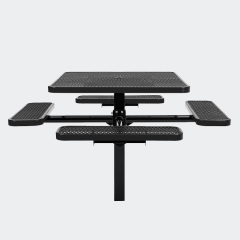 46-Inch Square ADA Single-Post Picnic Table - 1000lb Capacity Arlau