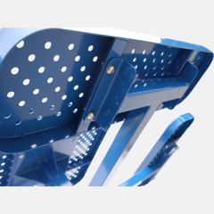 Commercial Picnic Table - 46-Inch Blue Square Base with 4 Seats