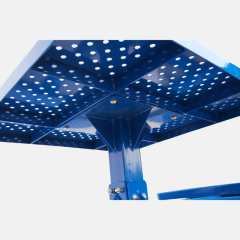 Commercial Picnic Table - 46-Inch Blue Square Base with 4 Seats