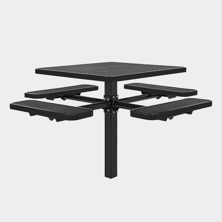 46-Inch Square ADA Single-Post Picnic Table - 1000lb Capacity Arlau