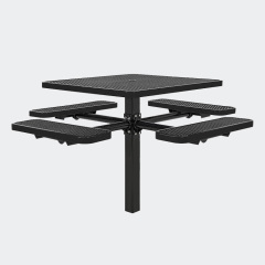46-Inch Square ADA Single-Post Picnic Table - 1000lb Capacity Arlau
