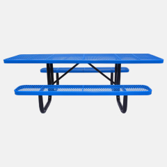 8ft Blue ADA Compliant Picnic Table - Thermoplastic Coated