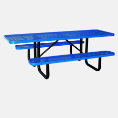8ft Blue ADA Compliant Picnic Table - Thermoplastic Coated