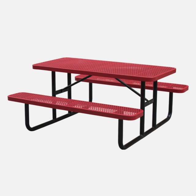 Kids Picnic Table Thermoplastic Coated Expanded Metal Arlau