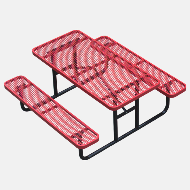 Kids Picnic Table Thermoplastic Coated Expanded Metal Arlau