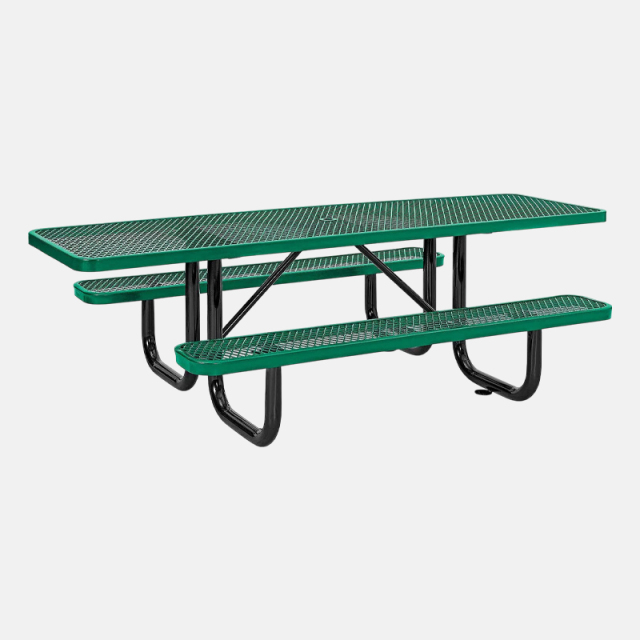 8ft Green ADA Compliant Picnic Table Thermoplastic Arlau